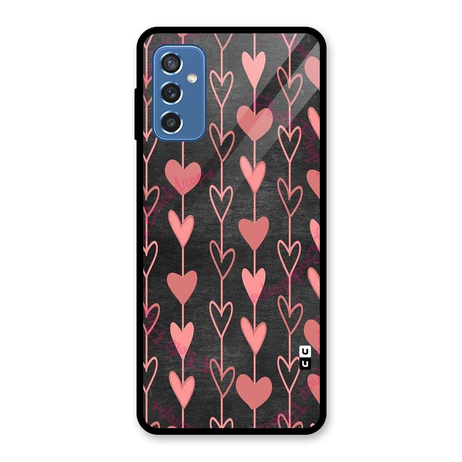 Chain Of Hearts Glass Back Case for Galaxy M52 5G