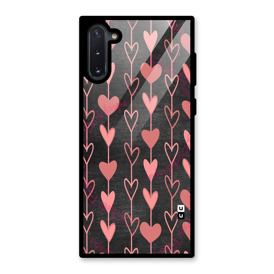 Chain Of Hearts Glass Back Case for Galaxy Note 10