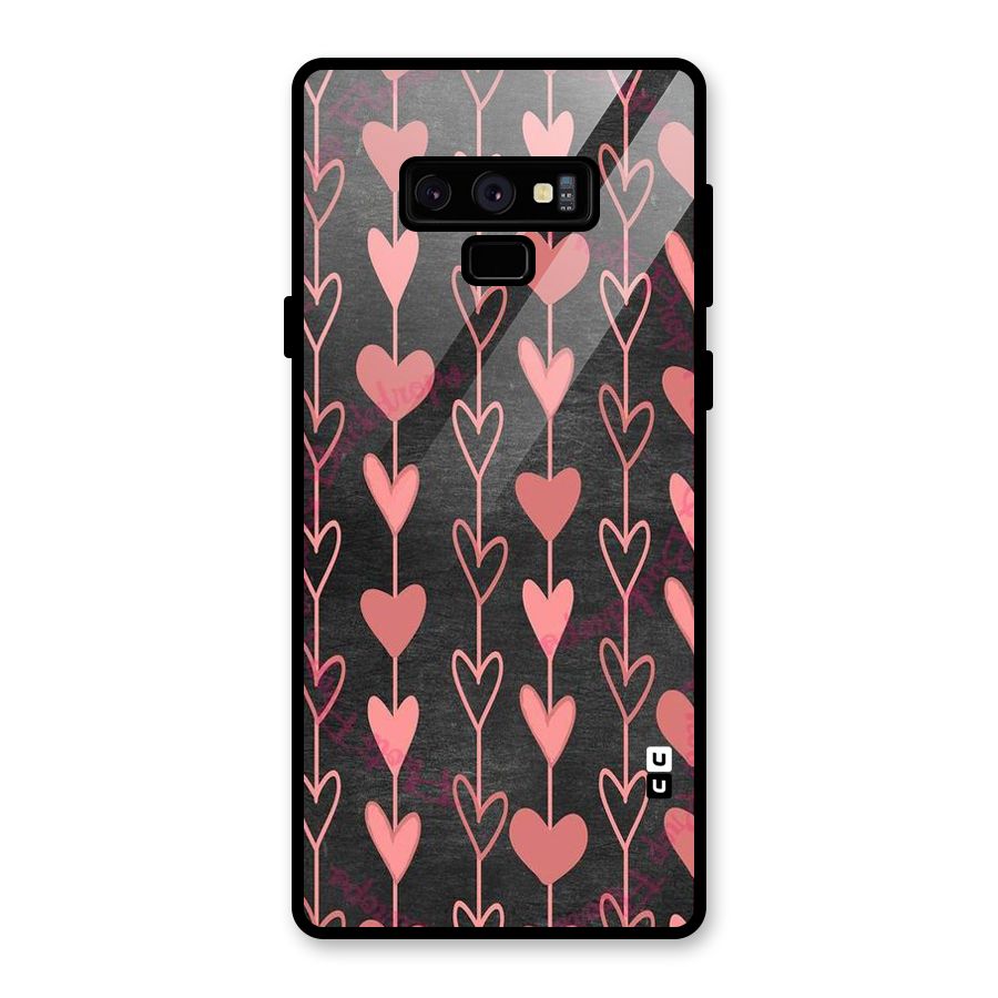 Chain Of Hearts Glass Back Case for Galaxy Note 9