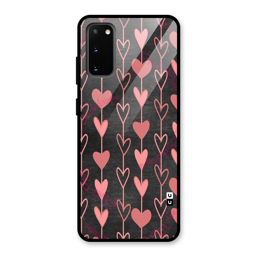 Chain Of Hearts Glass Back Case for Galaxy S20