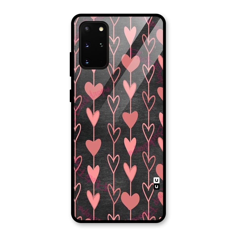 Chain Of Hearts Glass Back Case for Galaxy S20 Plus