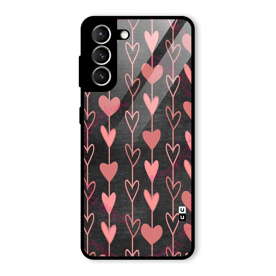 Chain Of Hearts Glass Back Case for Galaxy S21 5G