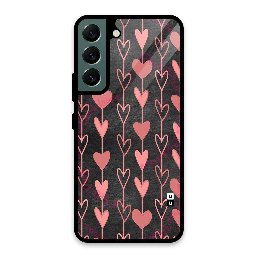 Chain Of Hearts Glass Back Case for Galaxy S22 5G