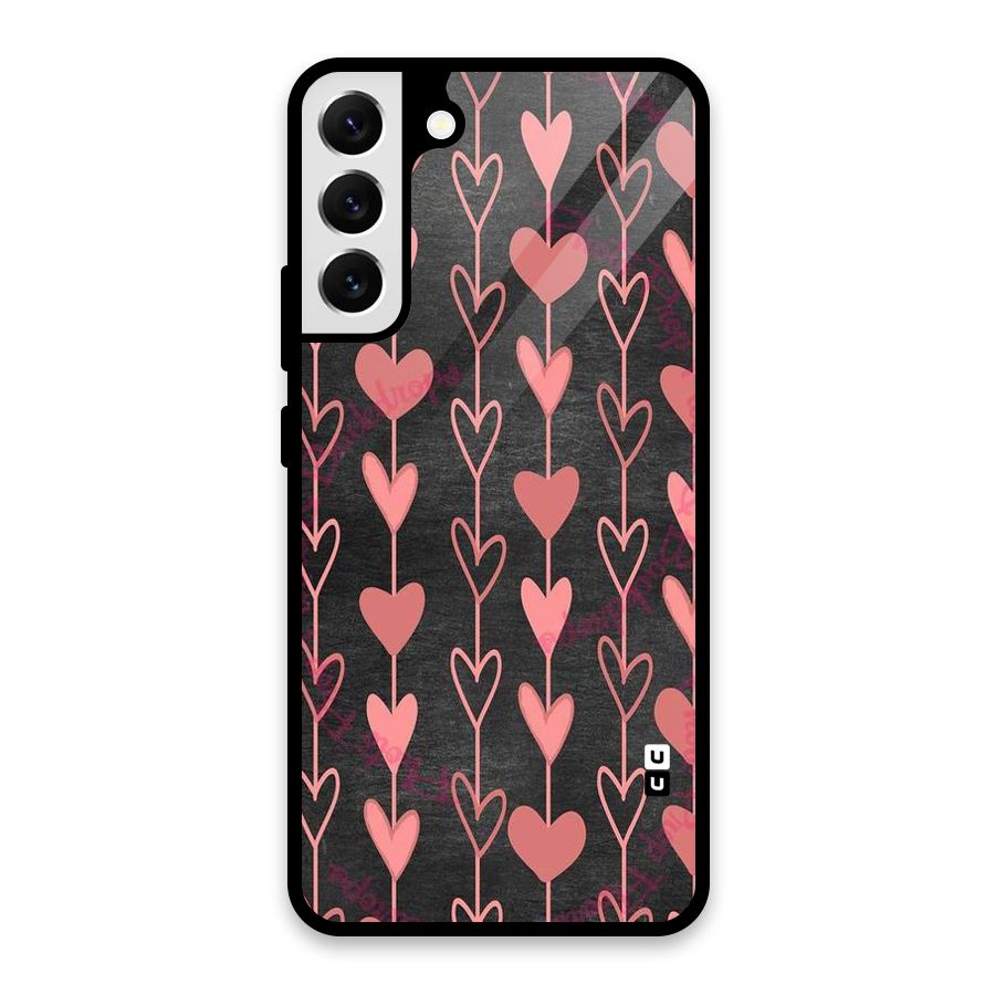 Chain Of Hearts Glass Back Case for Galaxy S22 Plus 5G