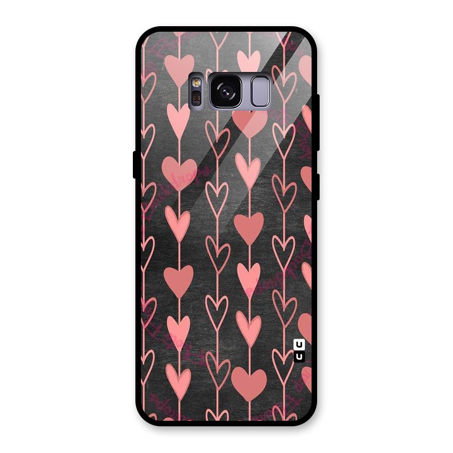 Chain Of Hearts Glass Back Case for Galaxy S8