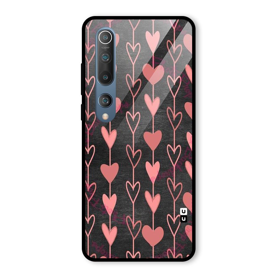 Chain Of Hearts Glass Back Case for Mi 10