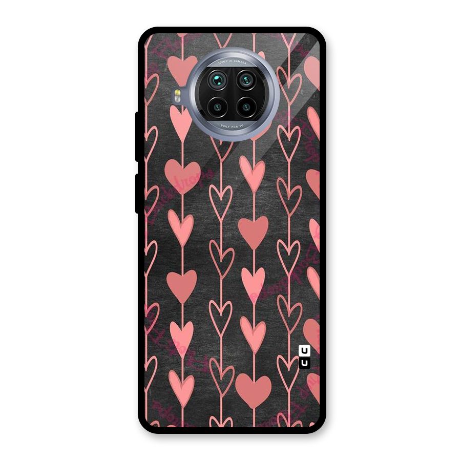 Chain Of Hearts Glass Back Case for Mi 10i