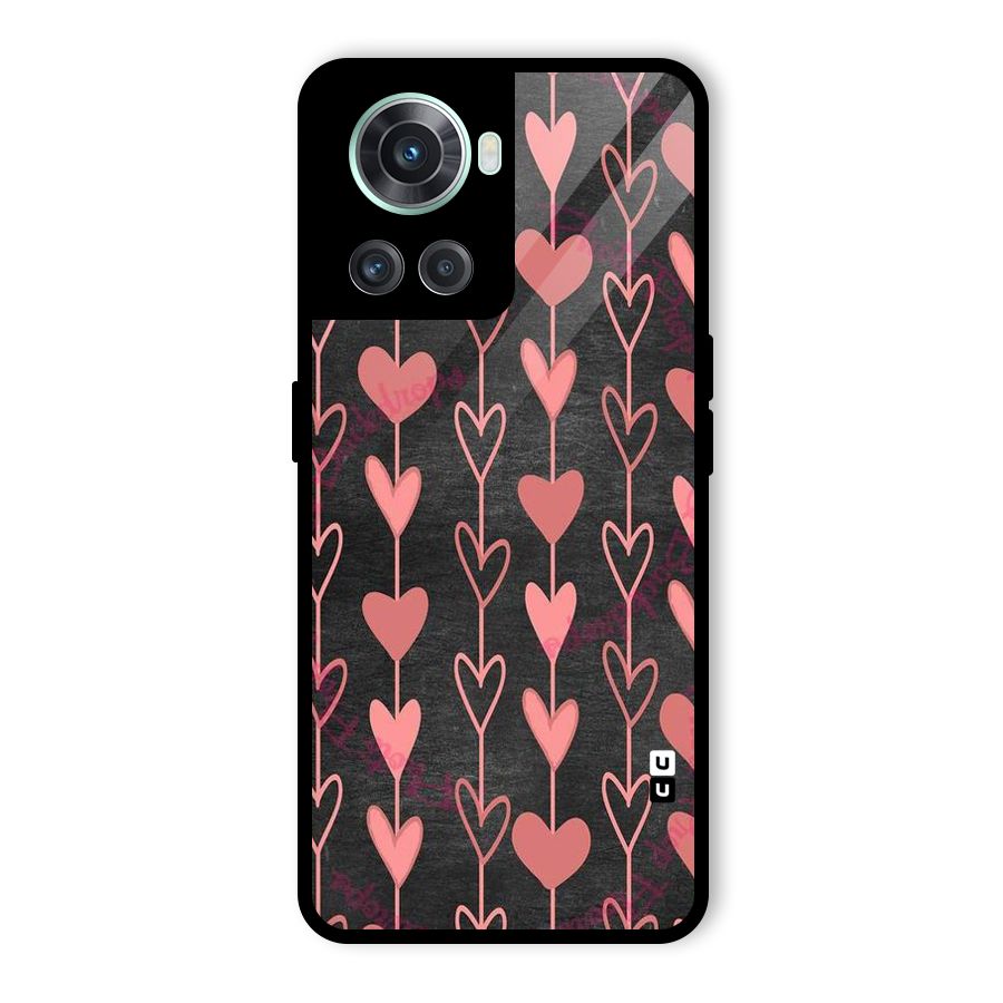 Chain Of Hearts Glass Back Case for OnePlus 10R
