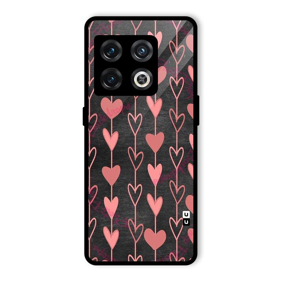 Chain Of Hearts Glass Back Case for OnePlus 10 Pro 5G