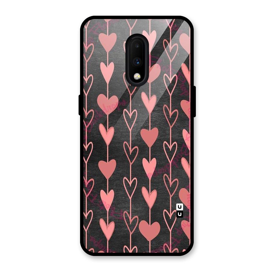 Chain Of Hearts Glass Back Case for OnePlus 7