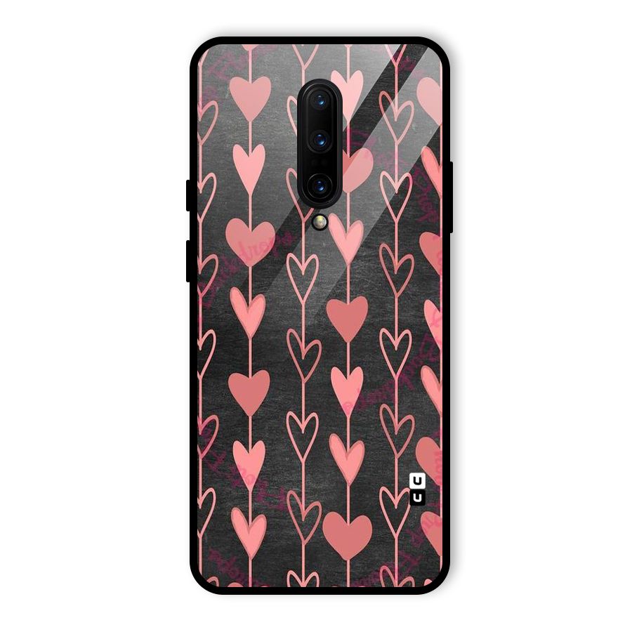 Chain Of Hearts Glass Back Case for OnePlus 7 Pro