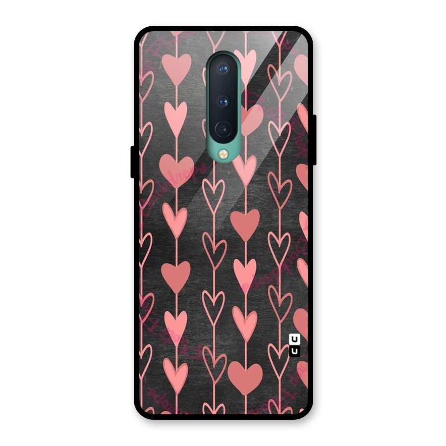Chain Of Hearts Glass Back Case for OnePlus 8