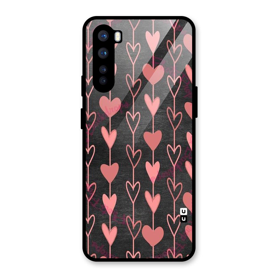 Chain Of Hearts Glass Back Case for OnePlus Nord