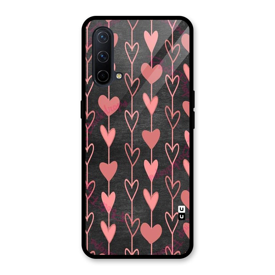 Chain Of Hearts Glass Back Case for OnePlus Nord CE 5G
