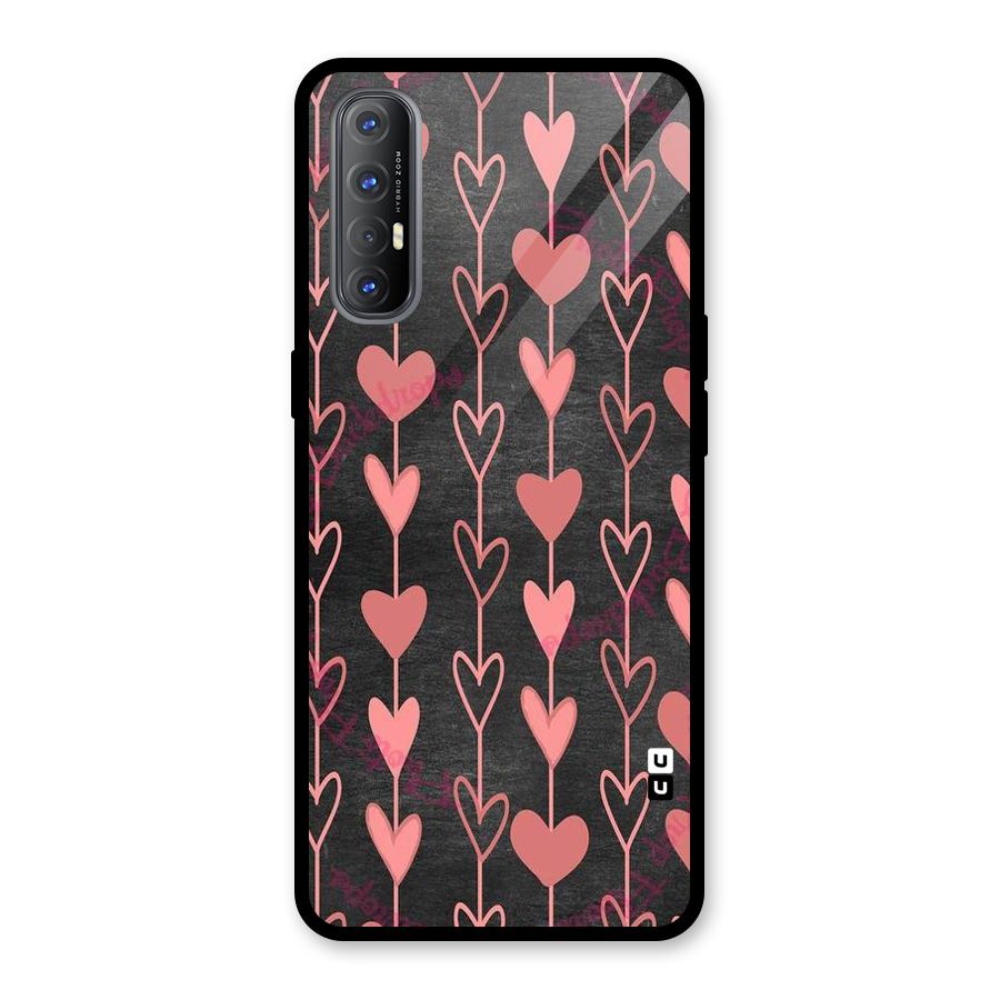 Chain Of Hearts Glass Back Case for Oppo Reno3 Pro