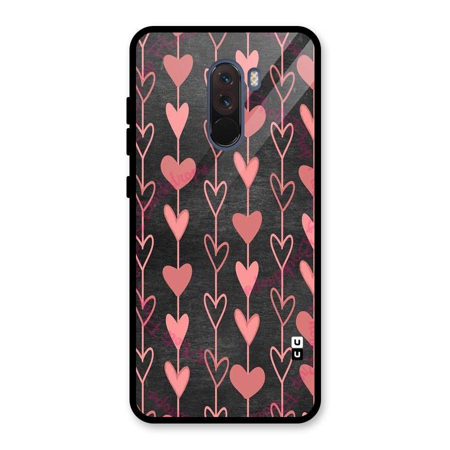 Chain Of Hearts Glass Back Case for Poco F1