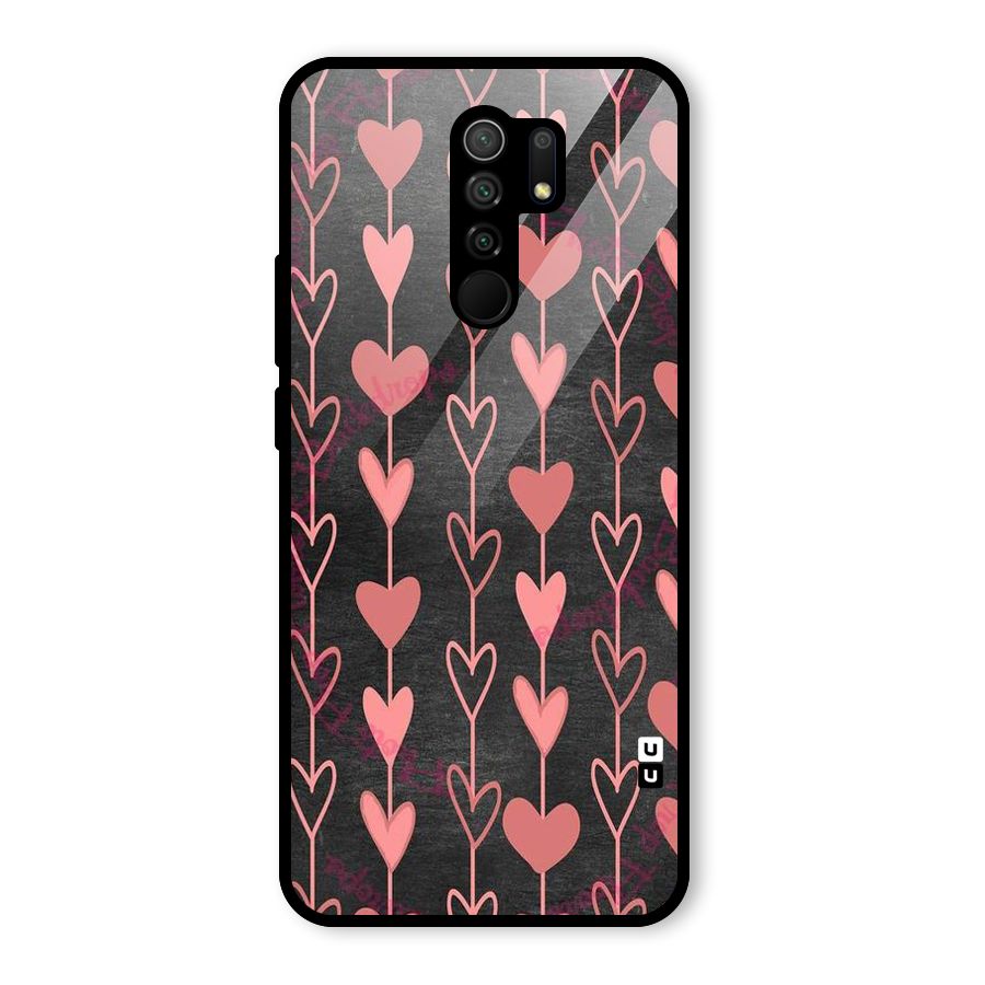 Chain Of Hearts Glass Back Case for Poco M2