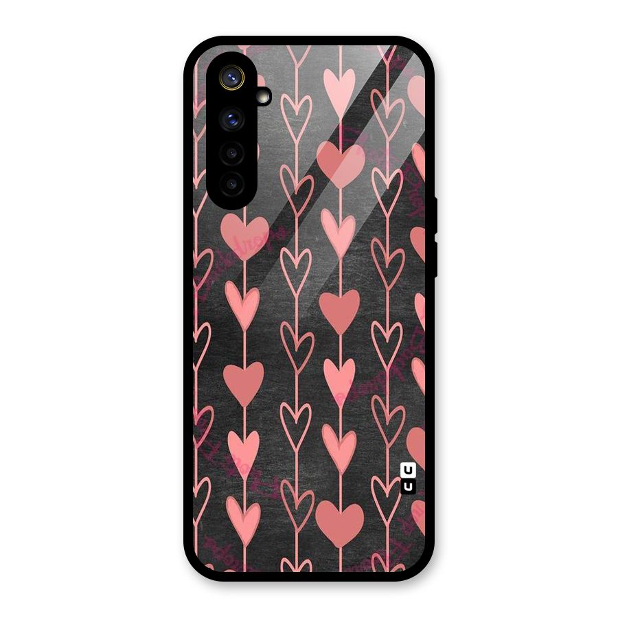 Chain Of Hearts Glass Back Case for Realme 6i
