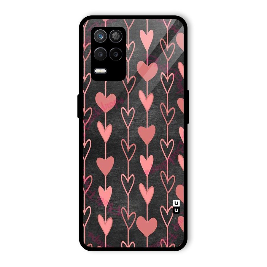 Chain Of Hearts Glass Back Case for Realme 8 5G