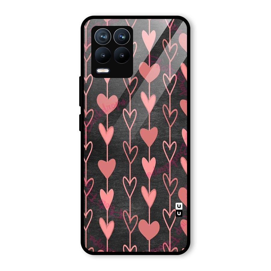 Chain Of Hearts Glass Back Case for Realme 8 Pro