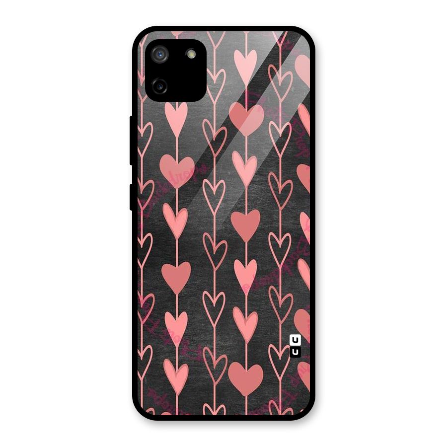 Chain Of Hearts Glass Back Case for Realme C11