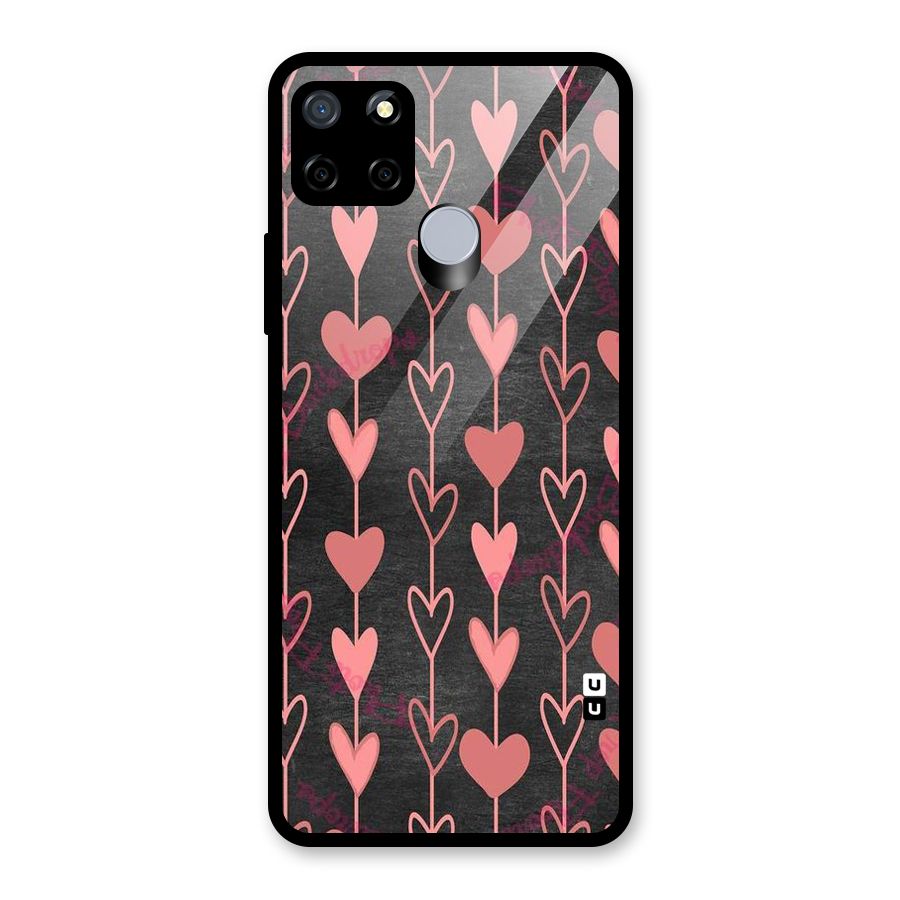 Chain Of Hearts Glass Back Case for Realme C12