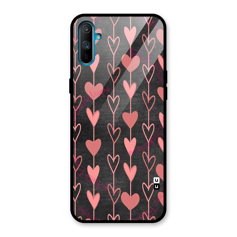Chain Of Hearts Glass Back Case for Realme C3