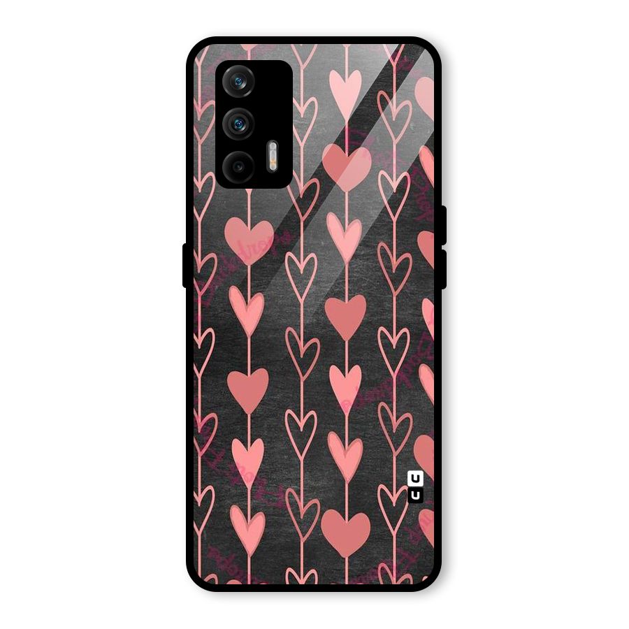 Chain Of Hearts Glass Back Case for Realme GT 5G