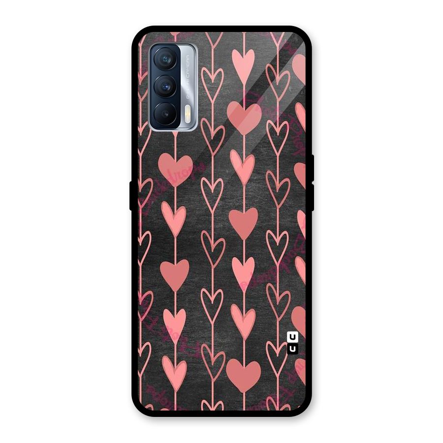 Chain Of Hearts Glass Back Case for Realme X7