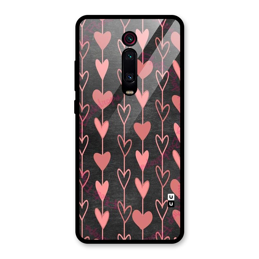 Chain Of Hearts Glass Back Case for Redmi K20 Pro