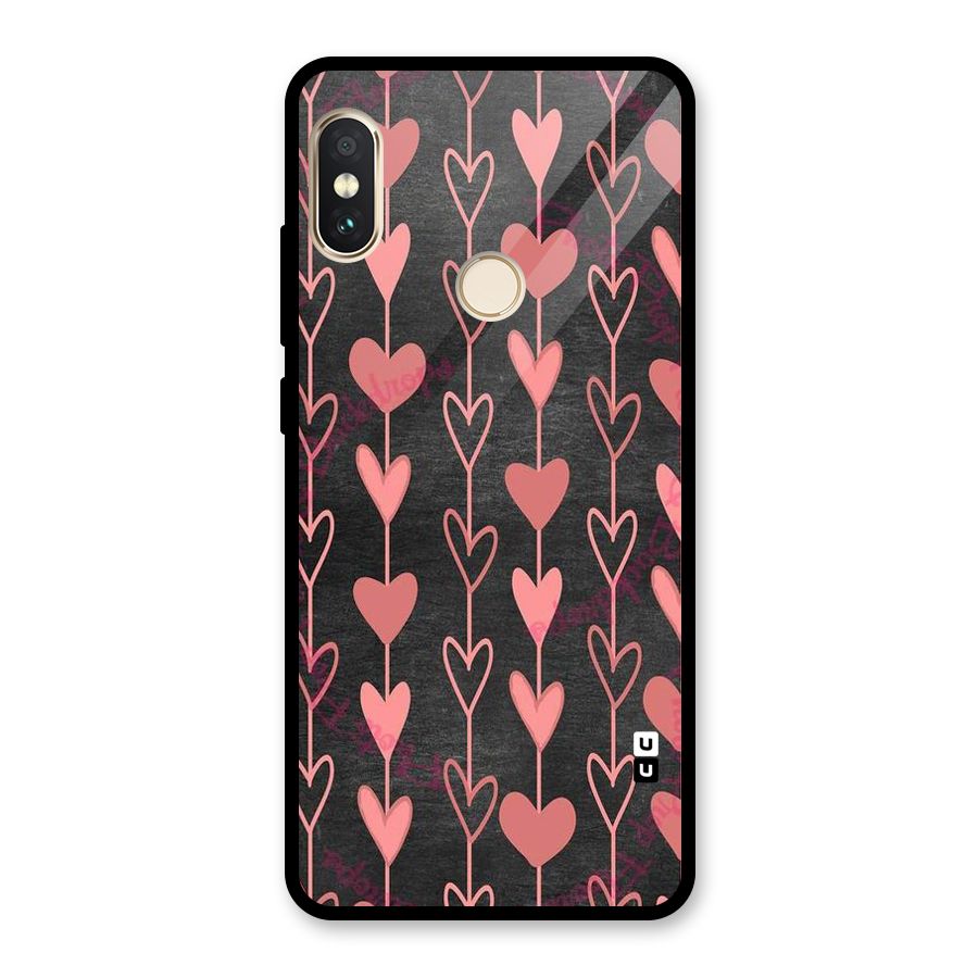 Chain Of Hearts Glass Back Case for Redmi Note 5 Pro