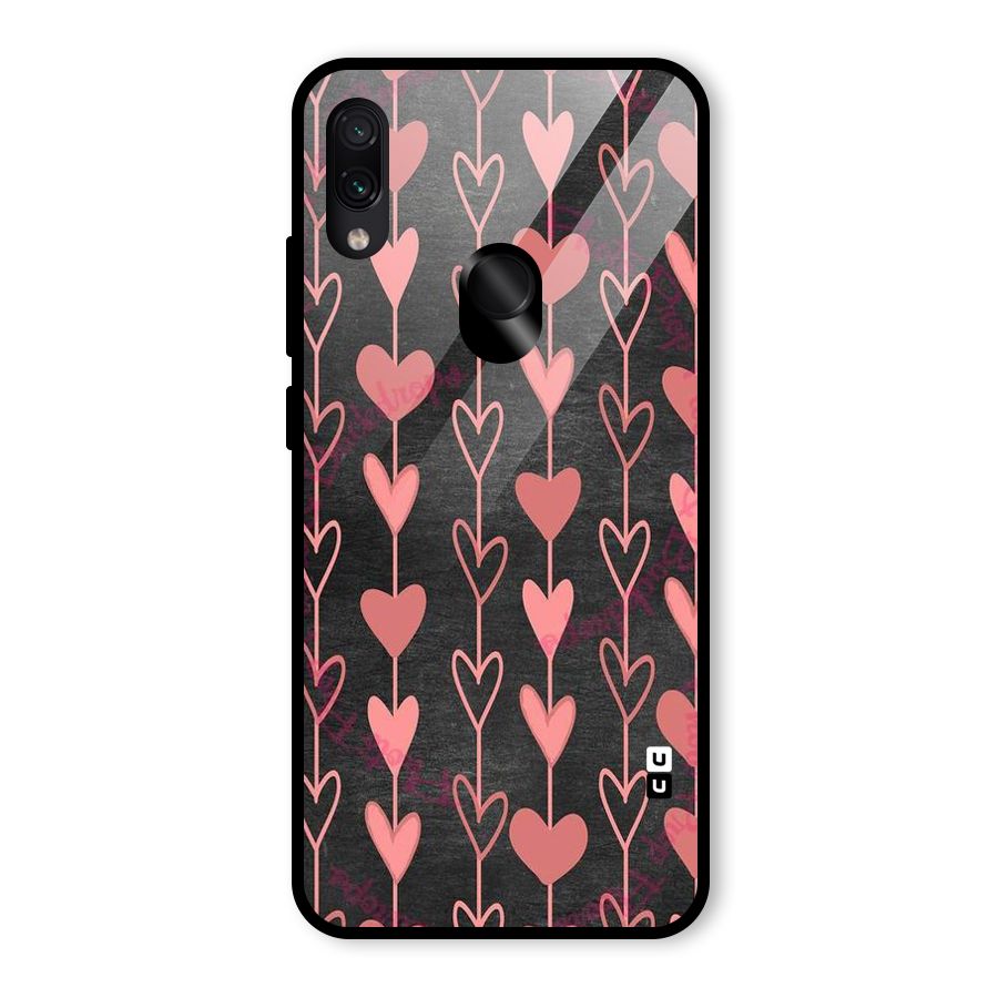 Chain Of Hearts Glass Back Case for Redmi Note 7S