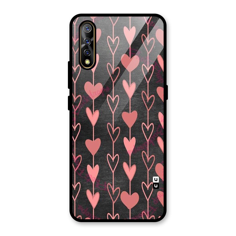 Chain Of Hearts Glass Back Case for Vivo S1