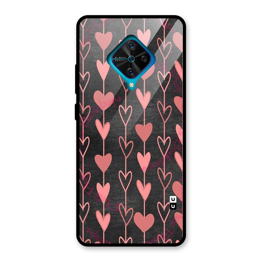 Chain Of Hearts Glass Back Case for Vivo S1 Pro