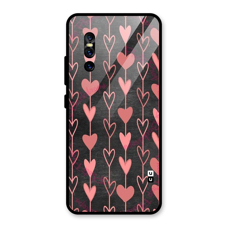 Chain Of Hearts Glass Back Case for Vivo V15 Pro