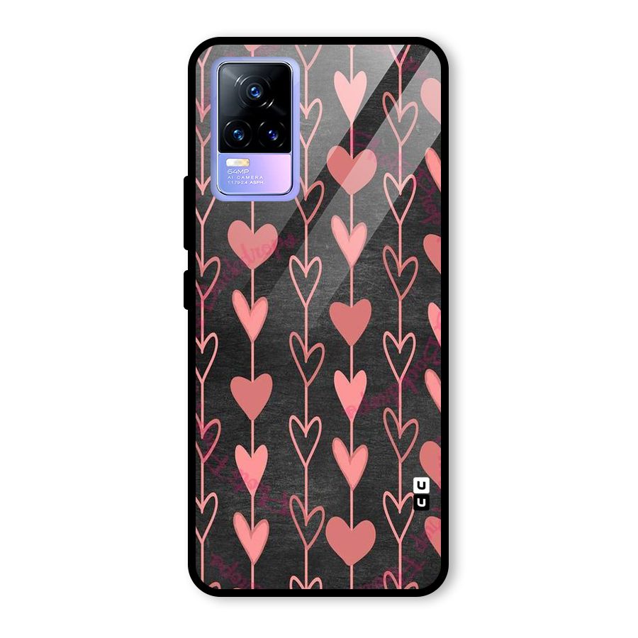 Chain Of Hearts Glass Back Case for Vivo Y73