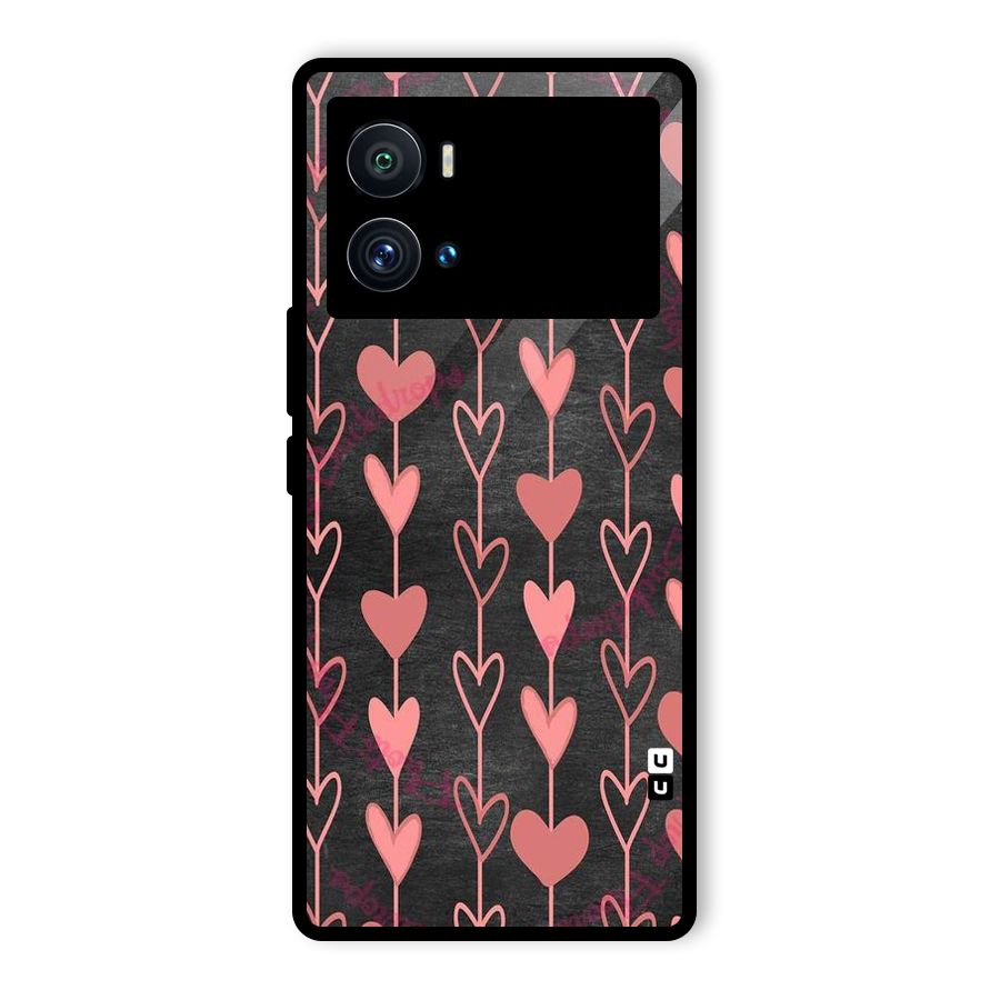 Chain Of Hearts Glass Back Case for Vivo iQOO 9 Pro