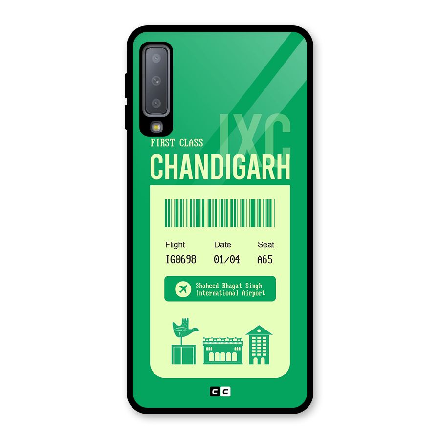 Chandigarh Boarding Pass Glass Back Case for Galaxy A7 (2018)