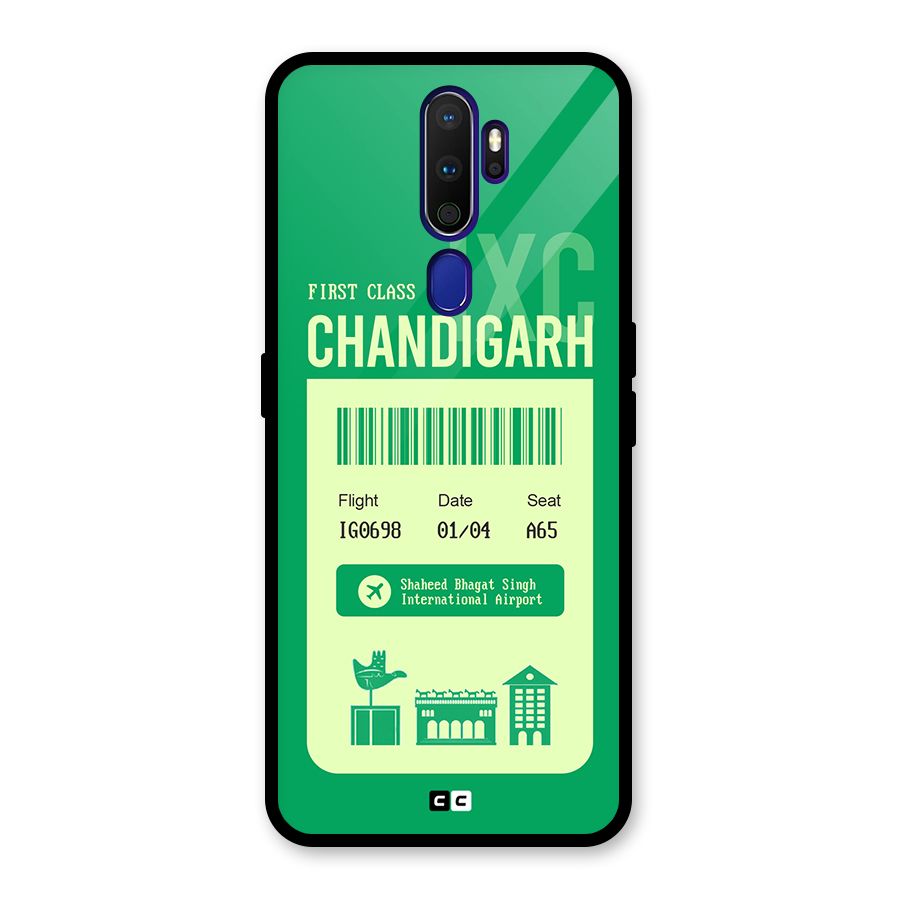 Chandigarh Boarding Pass Glass Back Case for Oppo A9 (2020)
