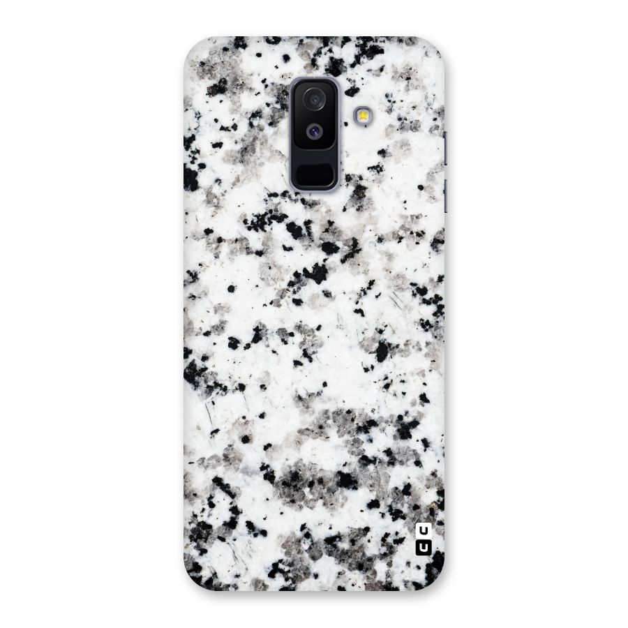 Charcoal Spots Marble Back Case for Galaxy A6 Plus