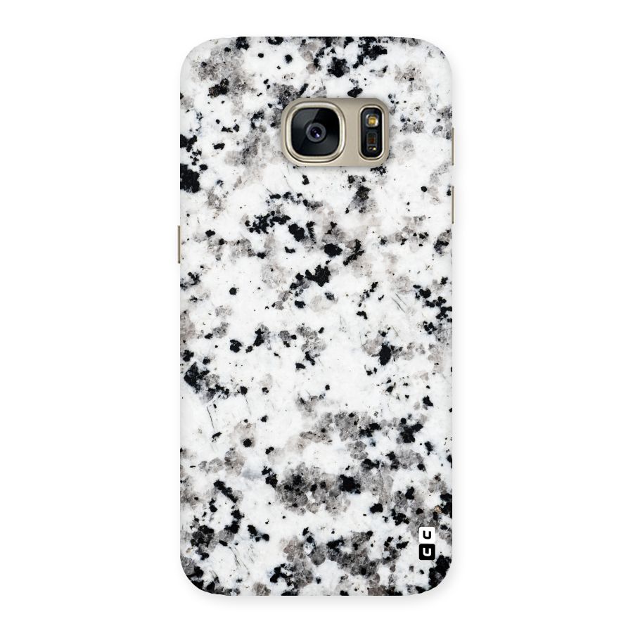 Charcoal Spots Marble Back Case for Galaxy S7