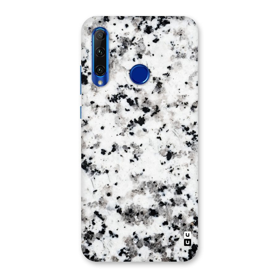 Charcoal Spots Marble Back Case for Honor 20i