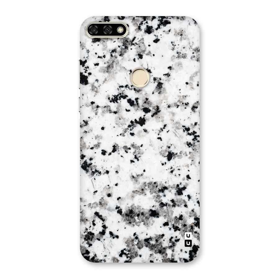 Charcoal Spots Marble Back Case for Honor 7A