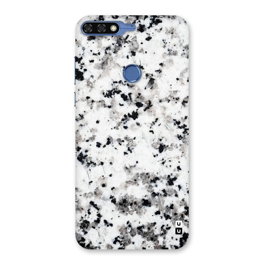 Charcoal Spots Marble Back Case for Honor 7C