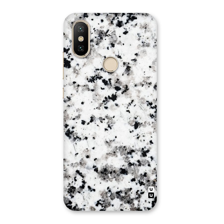 Charcoal Spots Marble Back Case for Mi A2