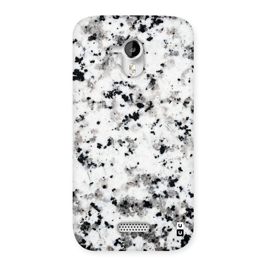 Charcoal Spots Marble Back Case for Micromax Canvas HD A116