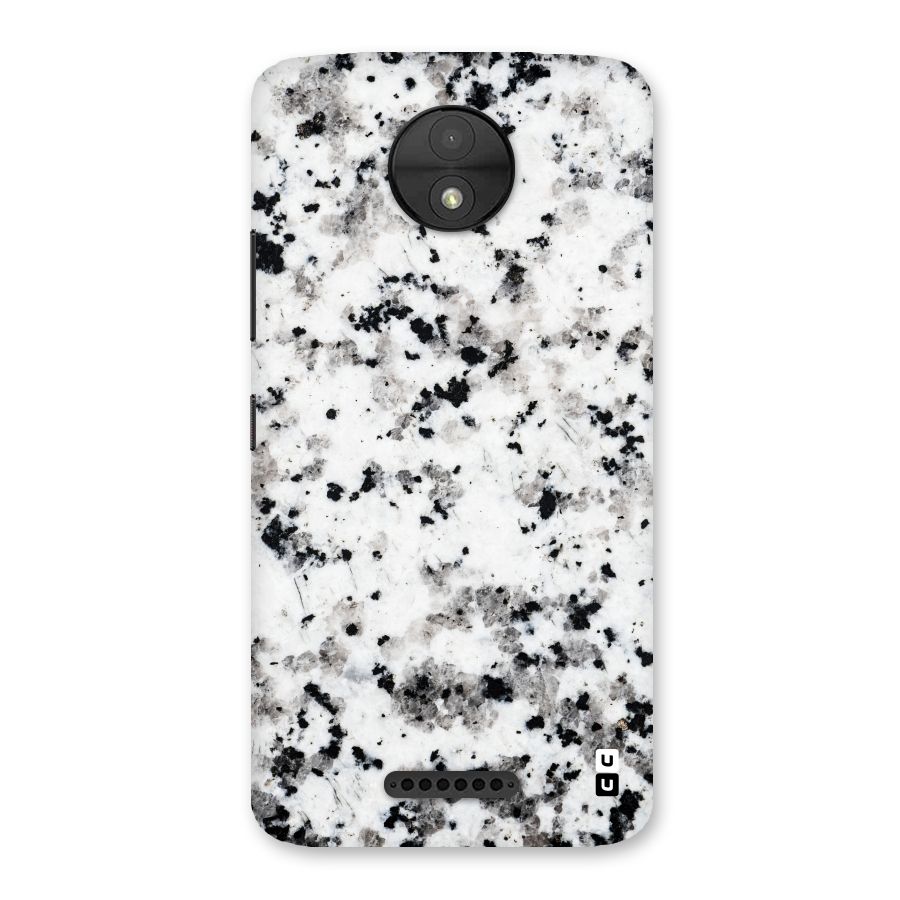 Charcoal Spots Marble Back Case for Moto C