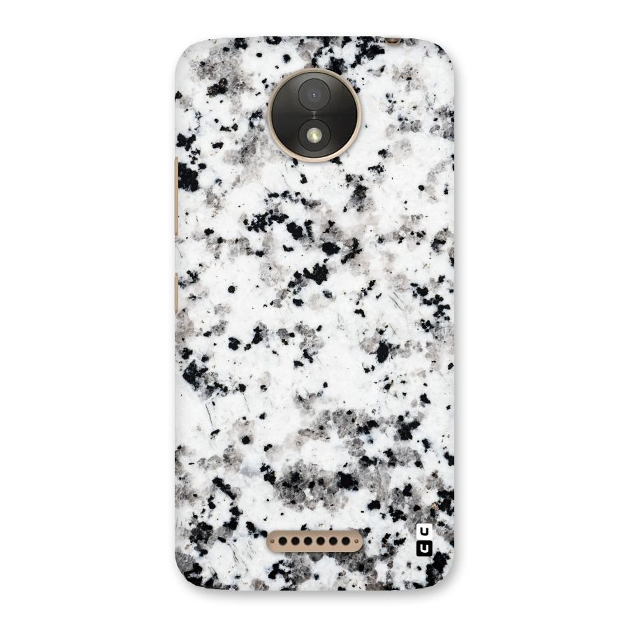 Charcoal Spots Marble Back Case for Moto C Plus
