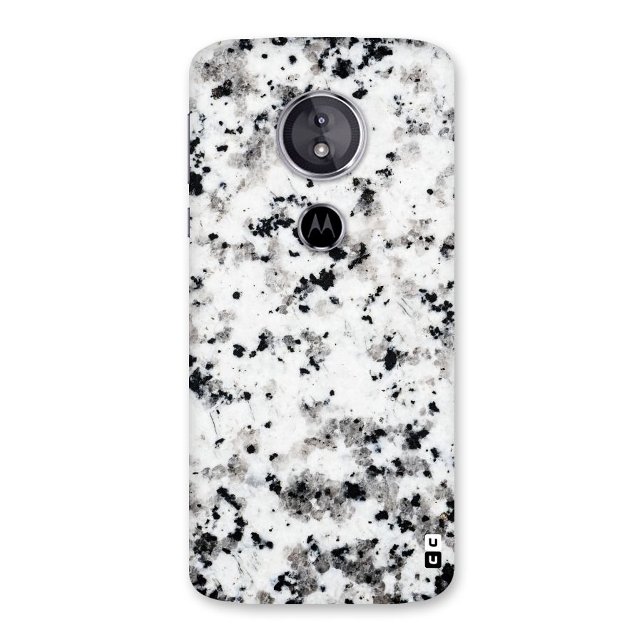 Charcoal Spots Marble Back Case for Moto E5