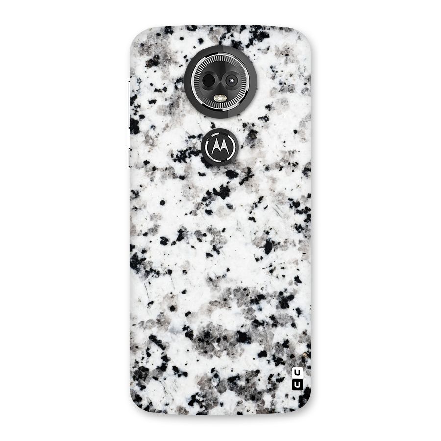 Charcoal Spots Marble Back Case for Moto E5 Plus